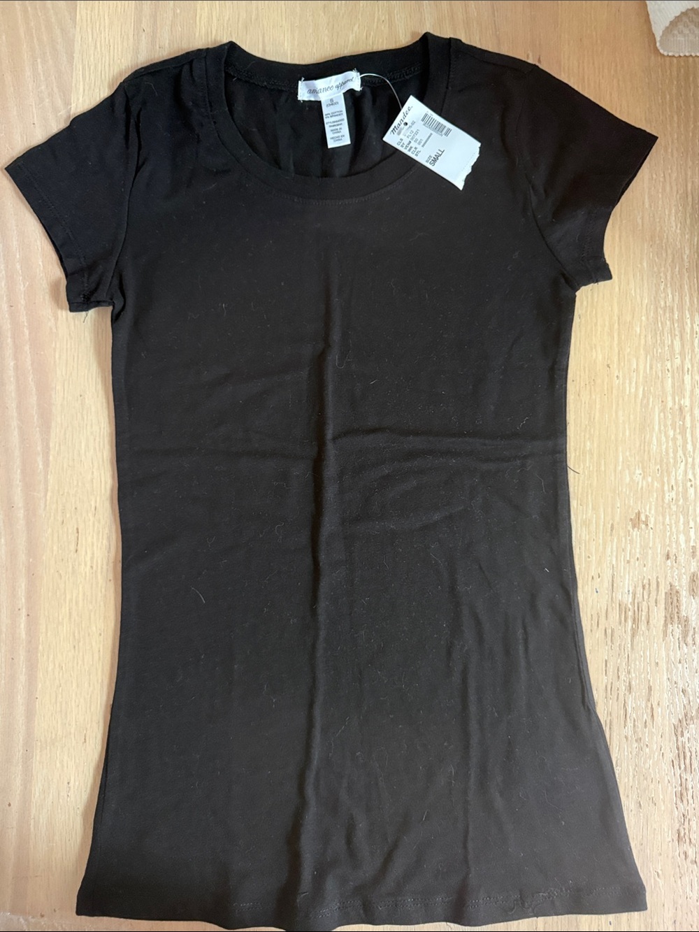 Ambiance Black Short Sleeve Scoop Neck Tee